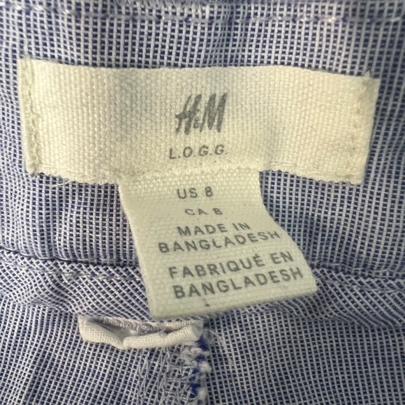 H&M Pin Striped Feminine Polished Sophisticated Academia Beach Womens Shorts 8 - Picture 3 of 6